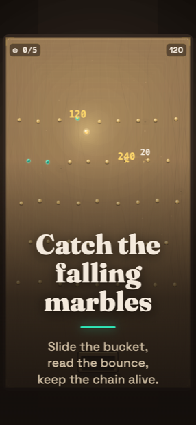 Catching falling marbles